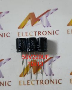 Tụ hóa 50V220UF 50V 220UF 220UF50V 10x13mm (con)