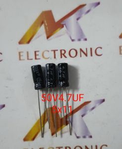 Tụ hóa 50V4.7UF 50V 4.7UF 4.7UF50V 5x11mm (con)