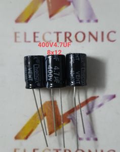 ( Combo 10 con ) Tụ điện 400V4.7UF 4.7UF400V 4.7UF 400V kích thước 8 x 12mm (combo)