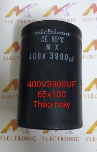 Tụ hóa 400V3900UF 3900UF400V 400V 3900UF 65x100mm Tháo máy hãng Nichicon đảm bảo chất lượng (con)