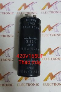 Tụ hóa 420V165UF 165UF420V 420V 165UF 40x100mm Tháo máy hãng Nichicon đảm bảo chất lượng (con)