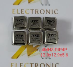 Thạch anh 4MHZ 4.000MHZ DIP-4P Hình vuông kích thước 12.9 x 12.9 x 5.6 mm (con)