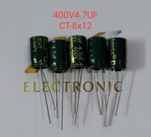 (Combo 10 con ) Tụ hóa cao tần 400V4.7UF 4.7UF400V 4.7UF 400V kích thước 8x12mm (combo)