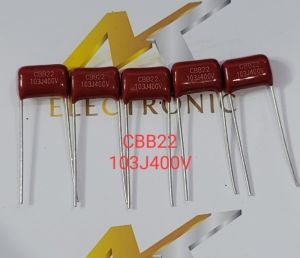 (Combo 5 con )Tụ điện CBB22 400V103J 0,01UF 10NF 103J400V chân sân 10MM (Combo)