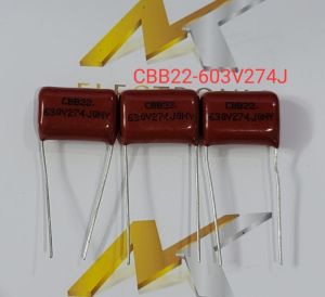 (Combo 5 con )Tụ điện màng CBB CBB22 630V274J 270nF 0,27UF P=15mm 630V 274J (Combo)