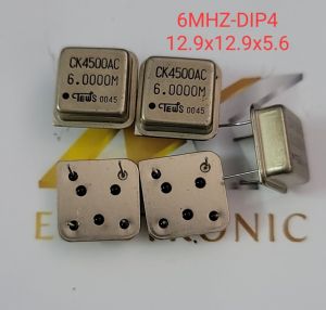 Thạch anh vuông 6MHZ 6.000MHZ 6M DIP4P 12.9 x 12.9 x 5.6 mm (con)