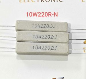 (Combo 5 con) Trở 10W220R 10W220OHM 10W 220R hình chữ nhật nằm ngang (combo)