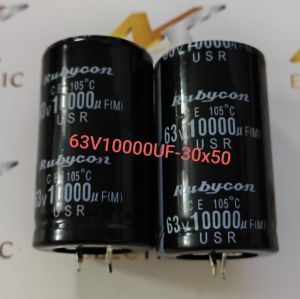 Tụ điện Rubycon 10000UF63V 63V10000UF 63V 10000UF kích thước 30x50mm 105ºC Chính hãng mới 100% (con)